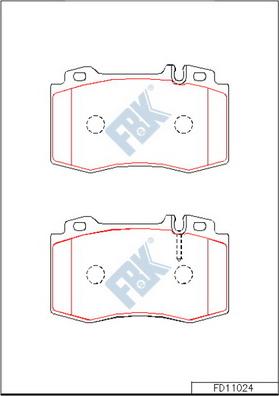 FBK FD11024 - Гальмівні колодки, дискові гальма autocars.com.ua