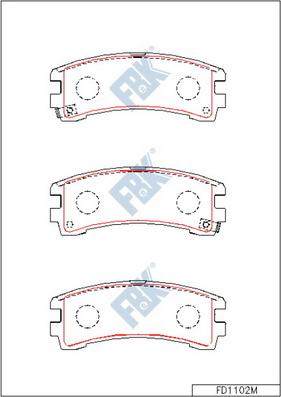 FBK FD1102M - Тормозные колодки, дисковые, комплект avtokuzovplus.com.ua