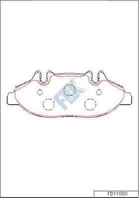 FBK FD11050 - Тормозные колодки, дисковые, комплект avtokuzovplus.com.ua