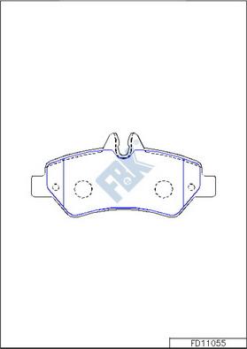 FBK FD11055 - Тормозные колодки, дисковые, комплект avtokuzovplus.com.ua