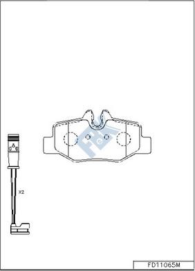 FBK FD11065M - Тормозные колодки, дисковые, комплект avtokuzovplus.com.ua