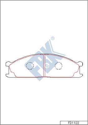 FBK FD1122 - Тормозные колодки, дисковые, комплект avtokuzovplus.com.ua