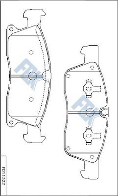 FBK FD11322 - Тормозные колодки, дисковые, комплект avtokuzovplus.com.ua