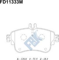 FBK FD11333M - Гальмівні колодки, дискові гальма autocars.com.ua