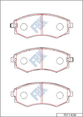 FBK FD1142M - Тормозные колодки, дисковые, комплект avtokuzovplus.com.ua