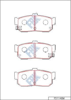 FBK FD1148M - Тормозные колодки, дисковые, комплект avtokuzovplus.com.ua