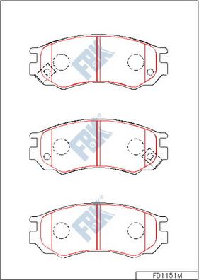 FBK FD1151M - Гальмівні колодки, дискові гальма autocars.com.ua