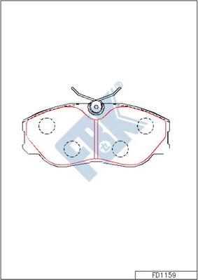 FBK FD1159 - Гальмівні колодки, дискові гальма autocars.com.ua