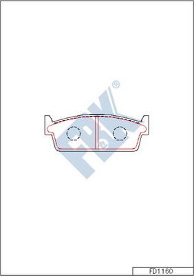 FBK FD1160 - Тормозные колодки, дисковые, комплект avtokuzovplus.com.ua