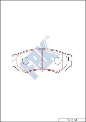 FBK FD1184 - Гальмівні колодки, дискові гальма autocars.com.ua