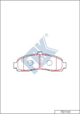 FBK FD1191 - Тормозные колодки, дисковые, комплект avtokuzovplus.com.ua