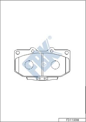 FBK FD1199M - Тормозные колодки, дисковые, комплект avtokuzovplus.com.ua