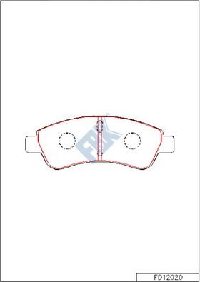 FBK FD12020 - Тормозные колодки, дисковые, комплект avtokuzovplus.com.ua