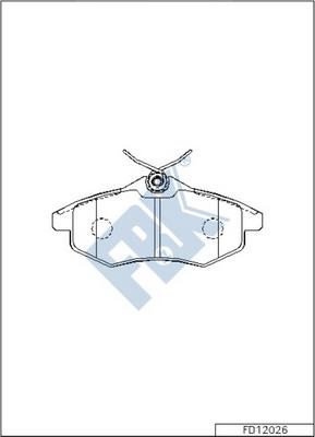 FBK FD12026A - Тормозные колодки, дисковые, комплект avtokuzovplus.com.ua