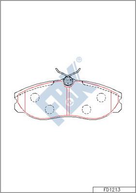 FBK FD1213 - Тормозные колодки, дисковые, комплект avtokuzovplus.com.ua