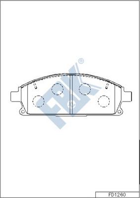 FBK FD1260 - Гальмівні колодки, дискові гальма autocars.com.ua