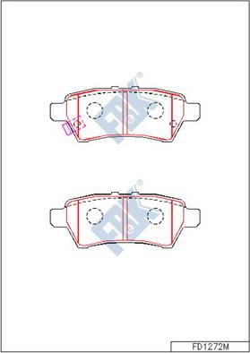 FBK FD1272M - Гальмівні колодки, дискові гальма autocars.com.ua