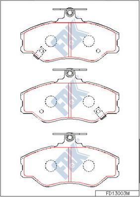 FBK FD13003M - Гальмівні колодки, дискові гальма autocars.com.ua