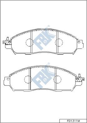 FBK FD1311M - Гальмівні колодки, дискові гальма autocars.com.ua