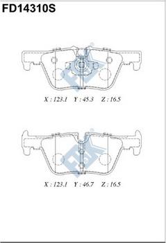 FBK FD14310S - Гальмівні колодки, дискові гальма autocars.com.ua