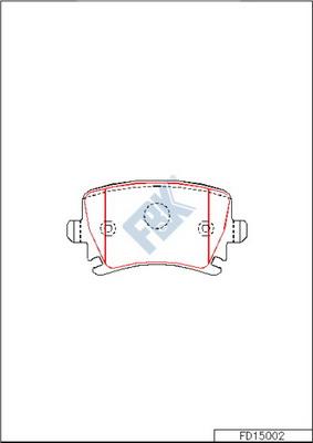 FBK FD15002 - Тормозные колодки, дисковые, комплект avtokuzovplus.com.ua