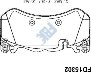 FBK FD15302 - Тормозные колодки, дисковые, комплект avtokuzovplus.com.ua