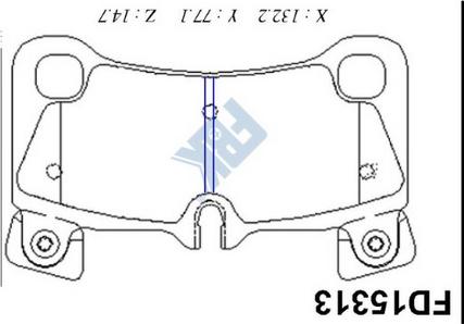 FBK FD15313 - Тормозные колодки, дисковые, комплект avtokuzovplus.com.ua