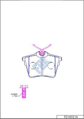 FBK FD18021A - Тормозные колодки, дисковые, комплект avtokuzovplus.com.ua