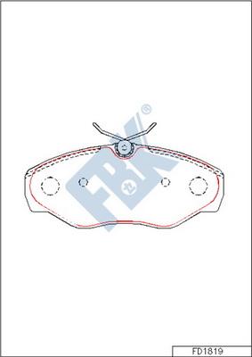 FBK FD1819 - Тормозные колодки, дисковые, комплект avtokuzovplus.com.ua