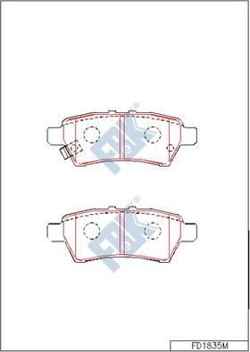 FBK FD1835M - Тормозные колодки, дисковые, комплект avtokuzovplus.com.ua