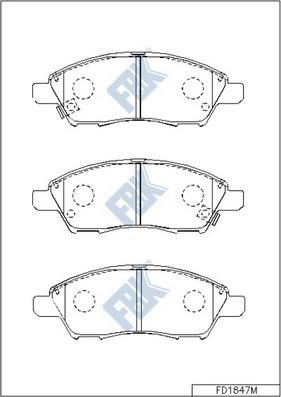 FBK FD1847M - Гальмівні колодки, дискові гальма autocars.com.ua