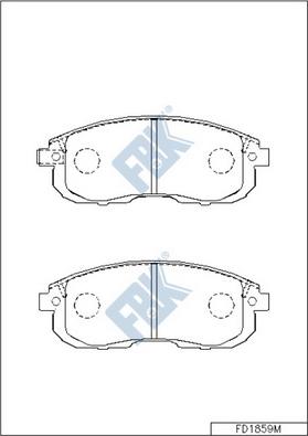 FBK FD1859M - Гальмівні колодки, дискові гальма autocars.com.ua