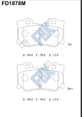 FBK FD1878M - Гальмівні колодки, дискові гальма autocars.com.ua