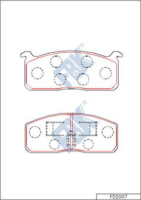 FBK FD2007 - Гальмівні колодки, дискові гальма autocars.com.ua