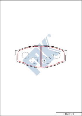 FBK FD2018 - Гальмівні колодки, дискові гальма autocars.com.ua