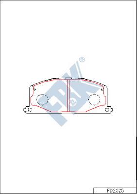 FBK FD2025 - Гальмівні колодки, дискові гальма autocars.com.ua