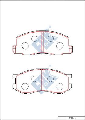 FBK FD2026 - Гальмівні колодки, дискові гальма autocars.com.ua