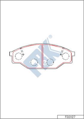 FBK FD2027 - Гальмівні колодки, дискові гальма autocars.com.ua