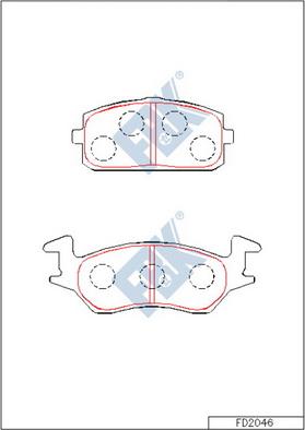 FBK FD2046 - Гальмівні колодки, дискові гальма autocars.com.ua