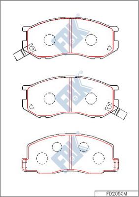 FBK FD2050M - Гальмівні колодки, дискові гальма autocars.com.ua