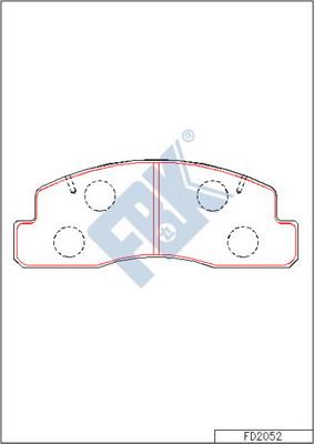 FBK FD2052 - Гальмівні колодки, дискові гальма autocars.com.ua