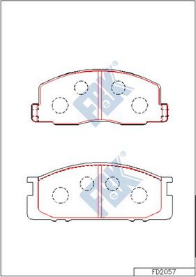 FBK FD2057 - Гальмівні колодки, дискові гальма autocars.com.ua