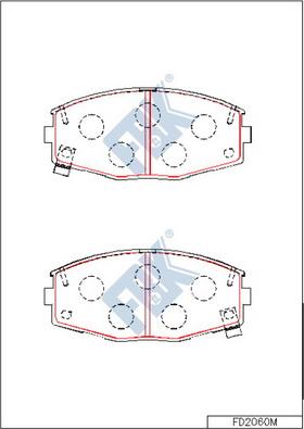 FBK FD2060M - Тормозные колодки, дисковые, комплект avtokuzovplus.com.ua