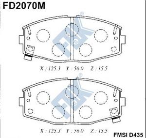 FBK FD2070M - Гальмівні колодки, дискові гальма autocars.com.ua