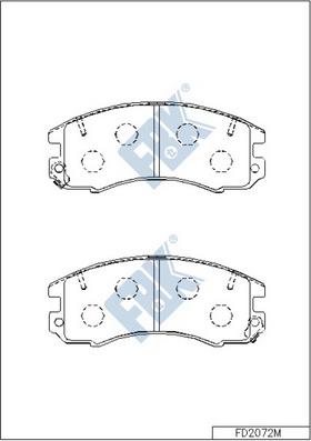 FBK FD2072M - Гальмівні колодки, дискові гальма autocars.com.ua