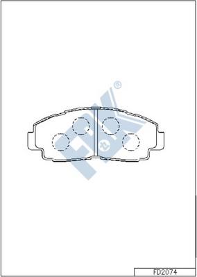 FBK FD2074 - Гальмівні колодки, дискові гальма autocars.com.ua