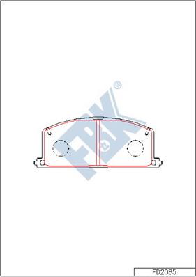 FBK FD2085 - Тормозные колодки, дисковые, комплект avtokuzovplus.com.ua