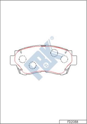 FBK FD2088 - Гальмівні колодки, дискові гальма autocars.com.ua