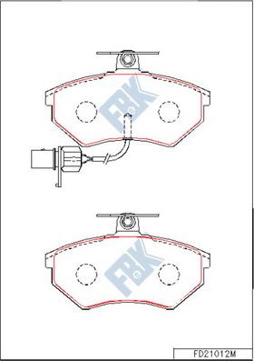 FBK FD21012M - Гальмівні колодки, дискові гальма autocars.com.ua