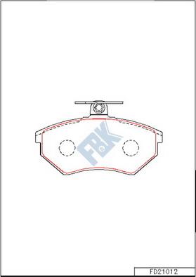 FBK FD21012 - Гальмівні колодки, дискові гальма autocars.com.ua